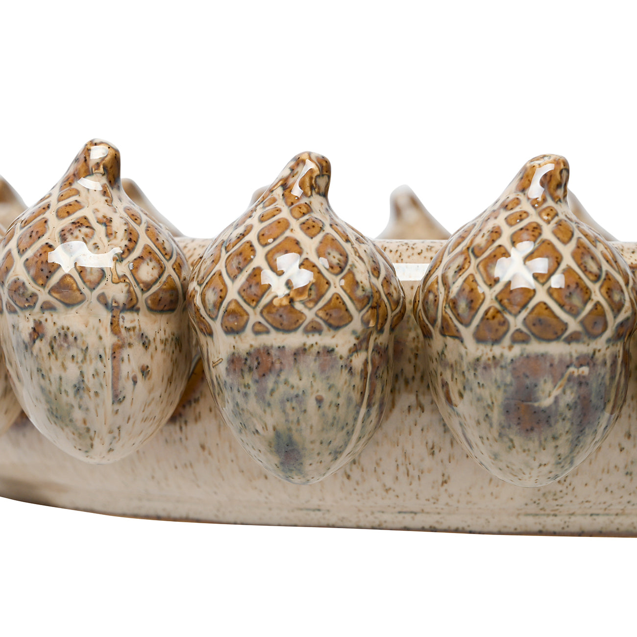 Acorn Cluster Platter - – Decorative Ceramic Display Tray