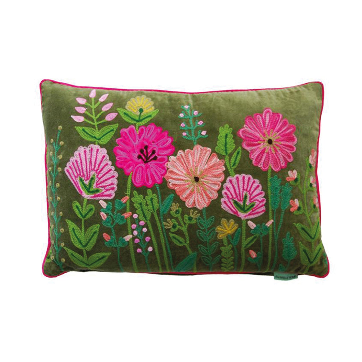 Ensley Velvet Cushion (Moss)