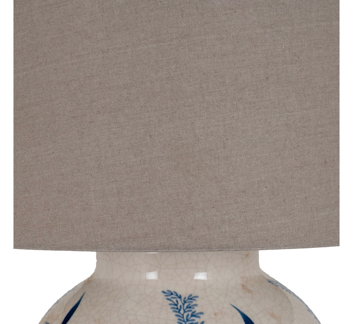 Blue flora ceramic pot lamp