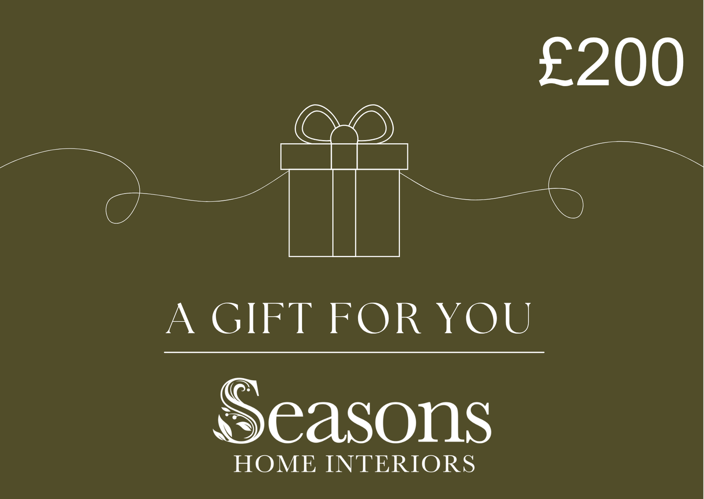 Seasons Home Interiors Gift Card