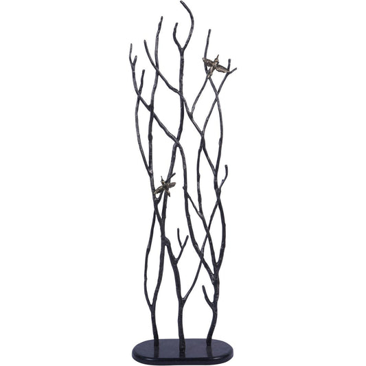 Decorative Screen Sculpture with Branches and Birds - Seasons Home Interiors