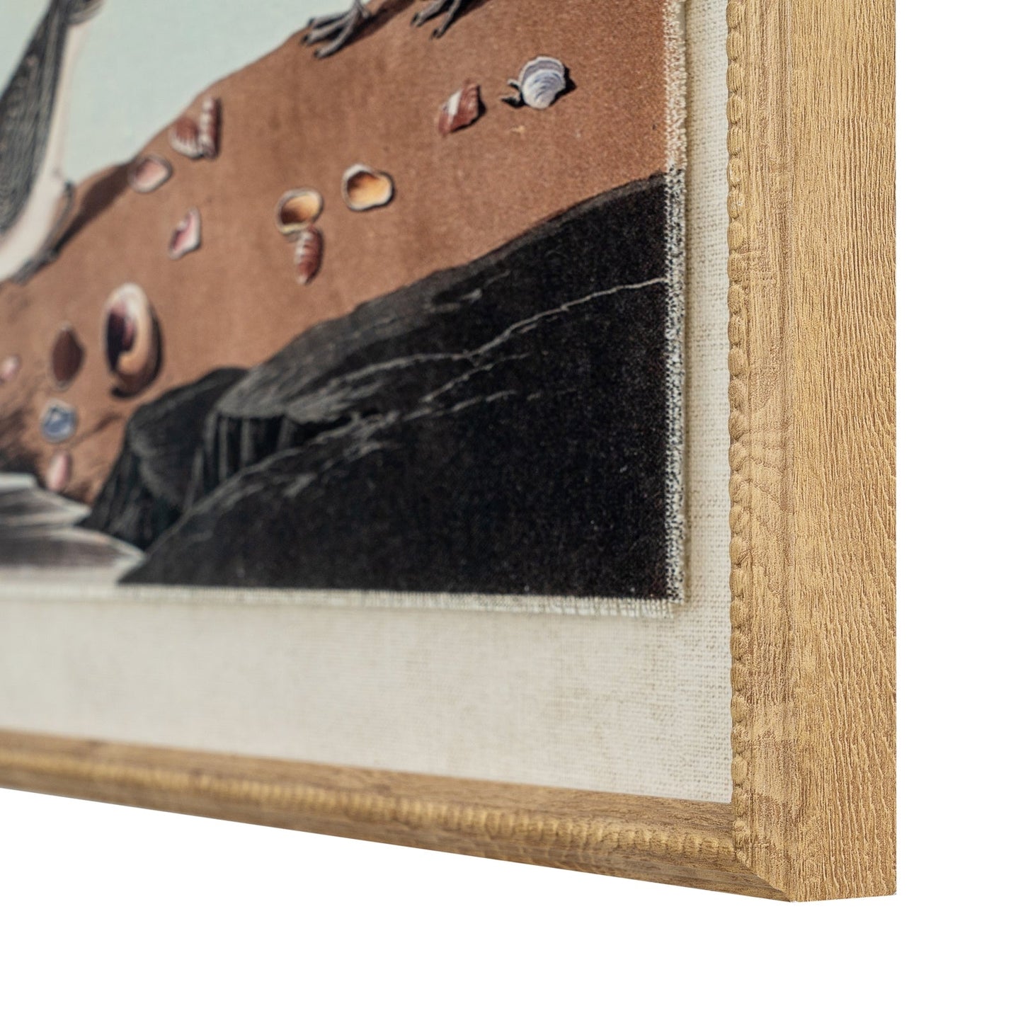 Flora & Fauna Collection Stints On Linen In Beaded Frame - Seasons Home Interiors