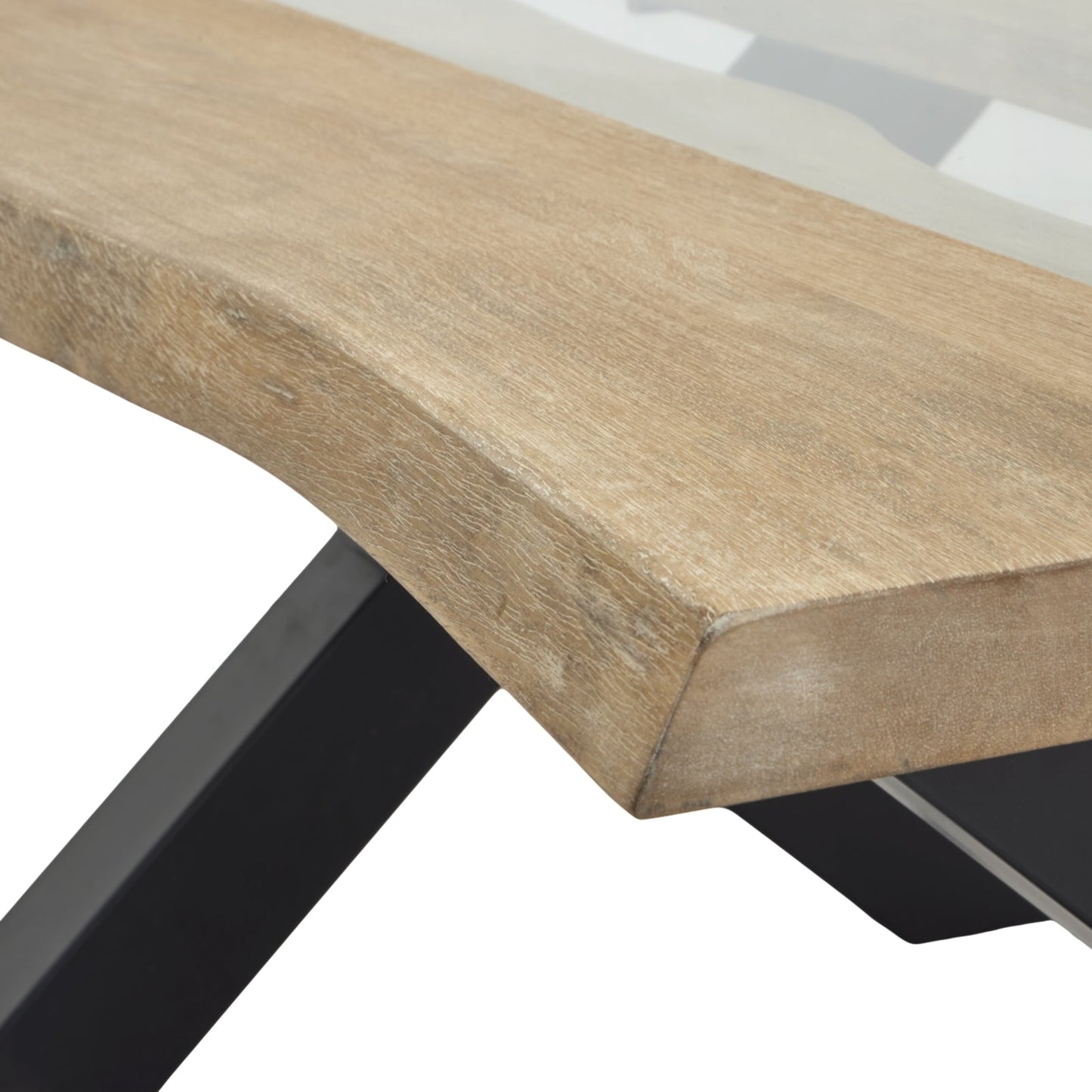 Live Edge Collection Light Acacia River Coffee Table - Seasons Home Interiors