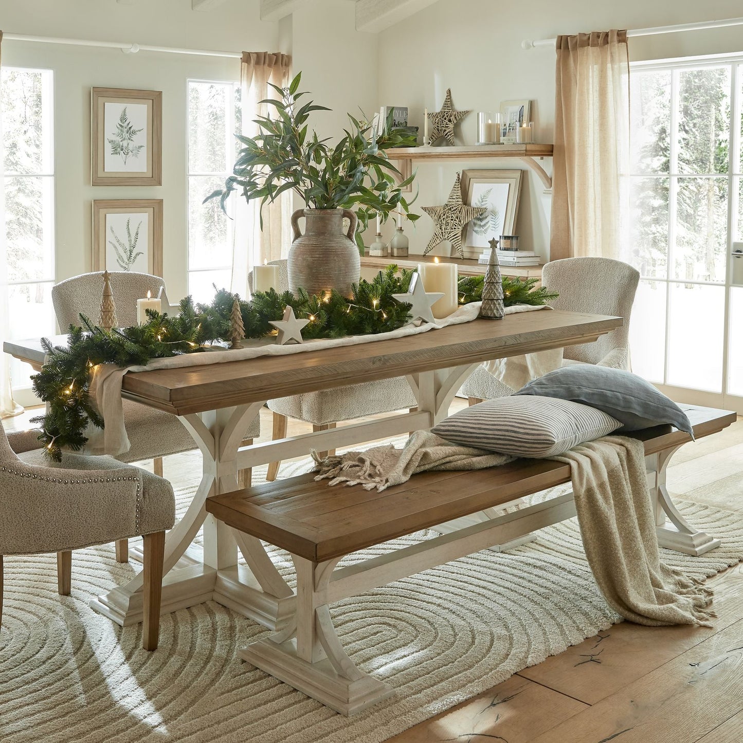 Medium Ceramic Standing Star Decoration - Seasons Home Interiors