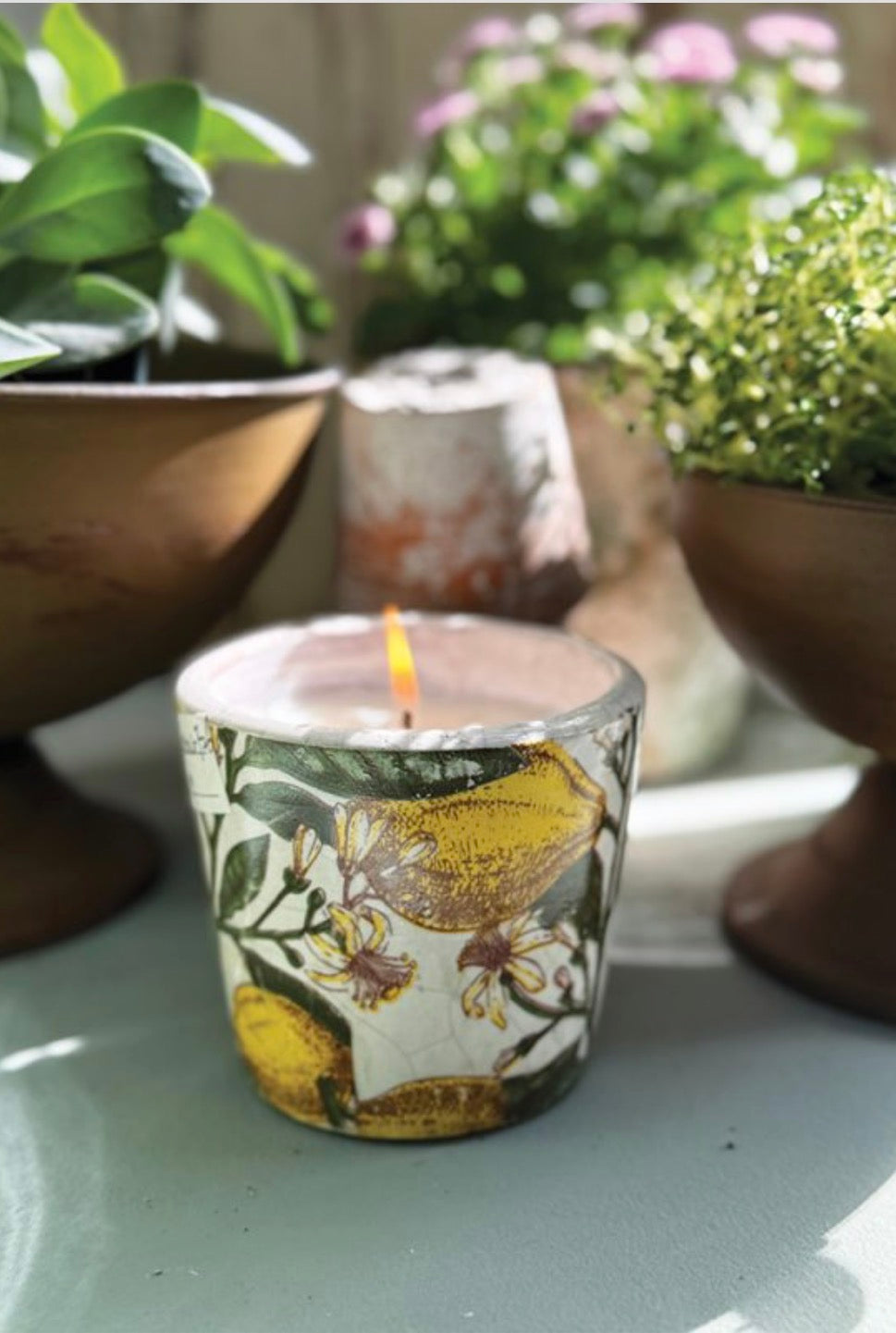 Spanish Lemon candle pot
