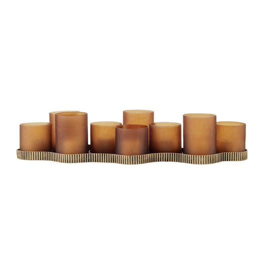 Belvedere Aged Gold Candle Holder
