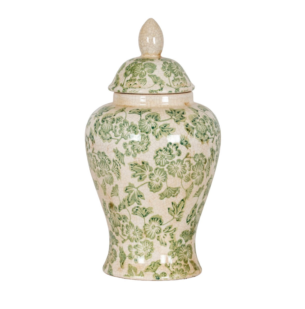 Green Clover Ginger Jar
