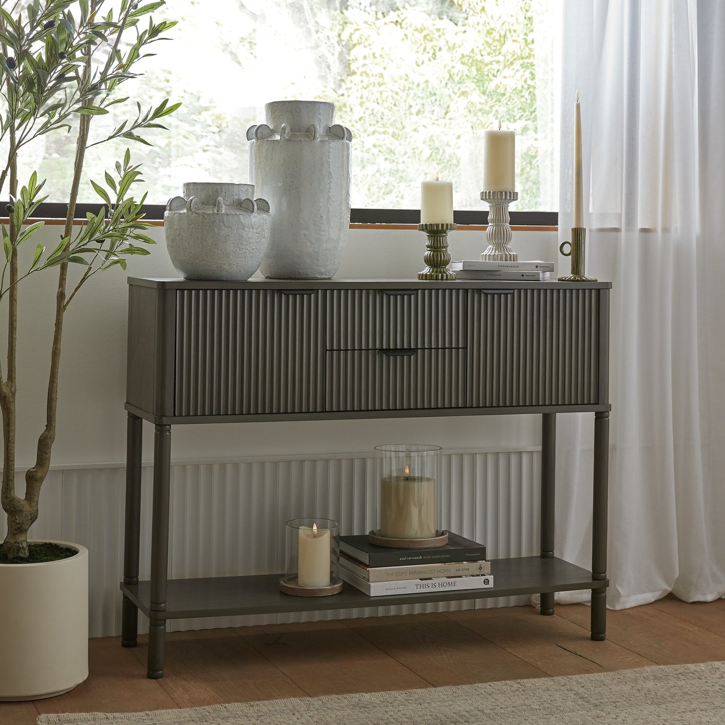 Reed Collection 2 Drawer 2 Door Console