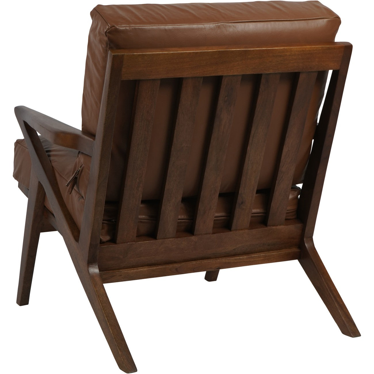 Atherton Wooden Leather Armchair