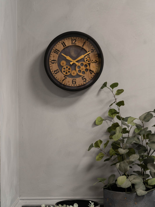 Palladium small cogs clock - black