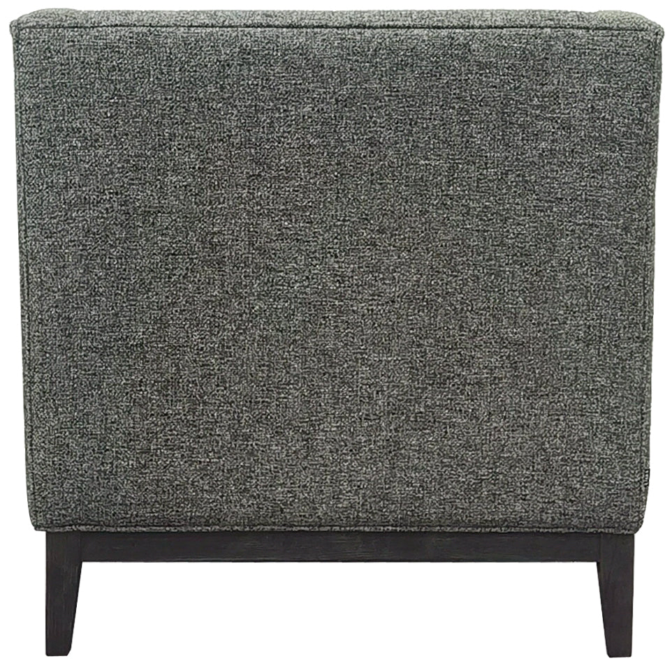 Theodore Buttoned Armchair, Forest Green, Natural Taupe and Ivory