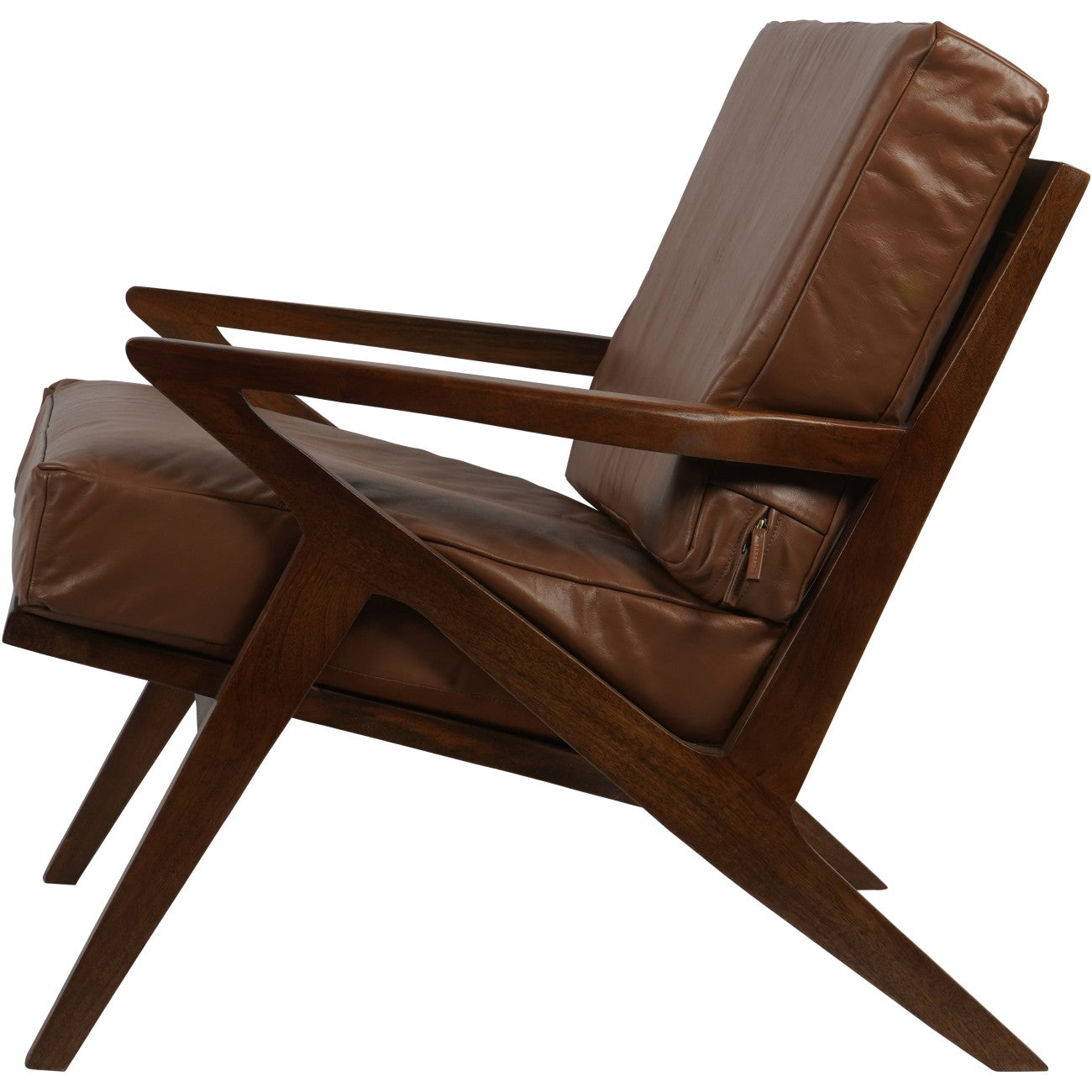 Atherton Wooden Leather Armchair
