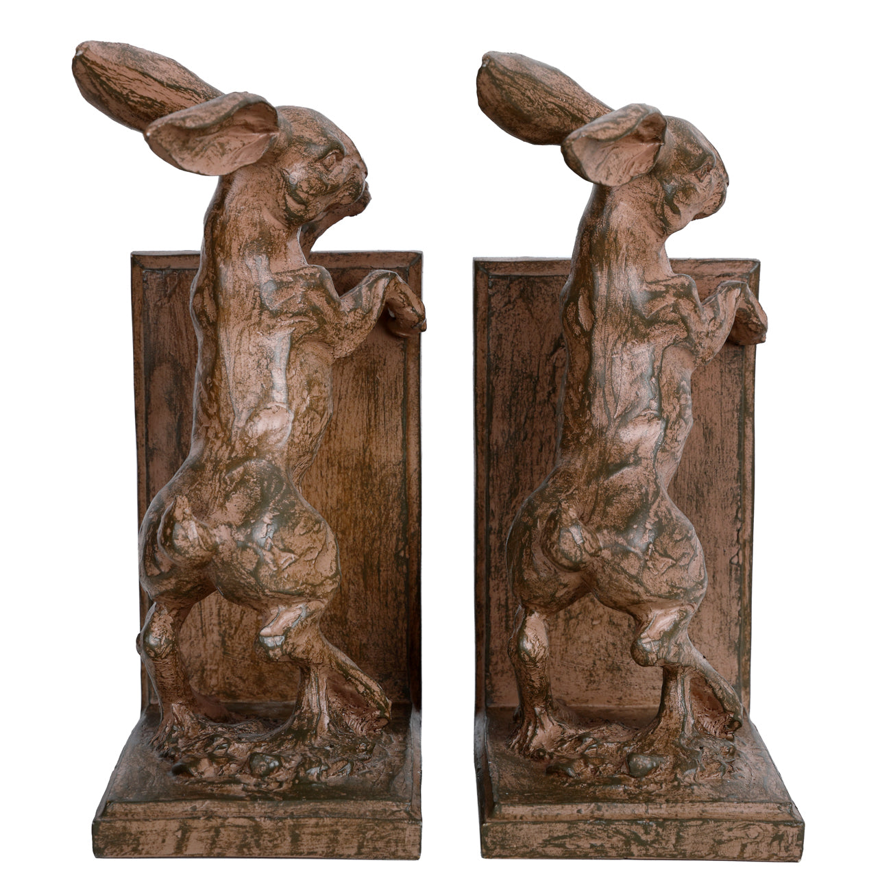 Hurrell Rustic Standing Hare Bookends