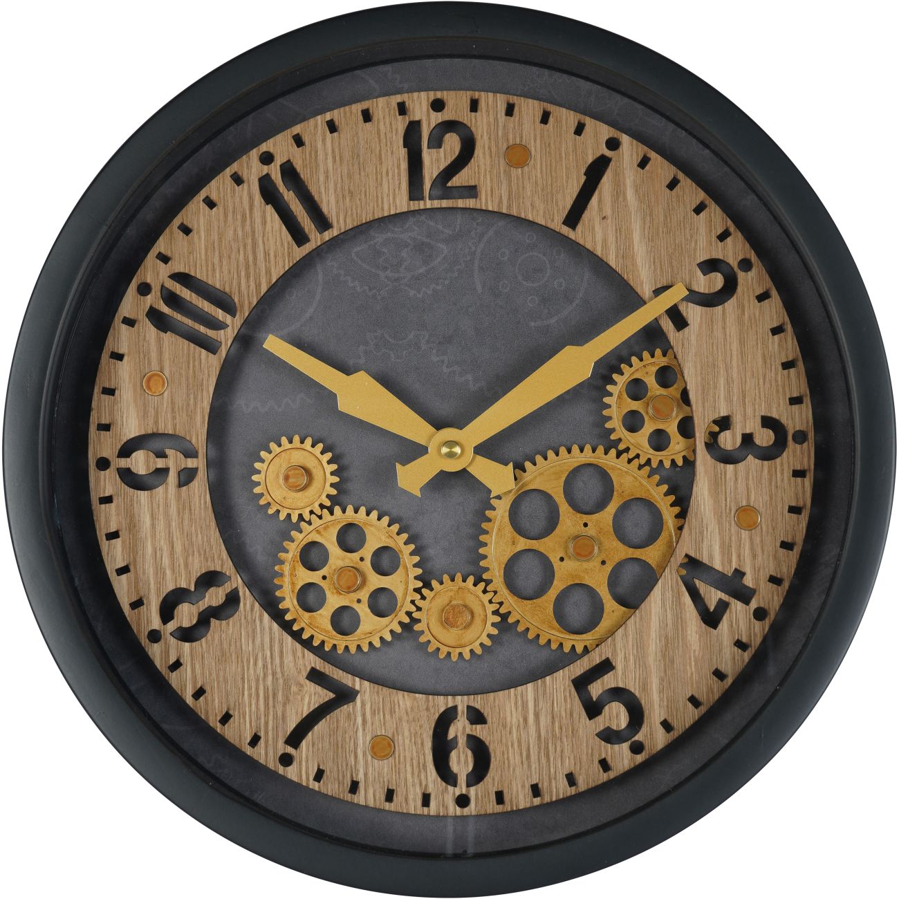 Palladium small cogs clock - black