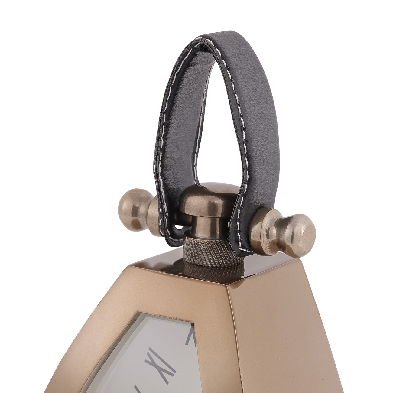 Isosceles Brass Curved Clock - small