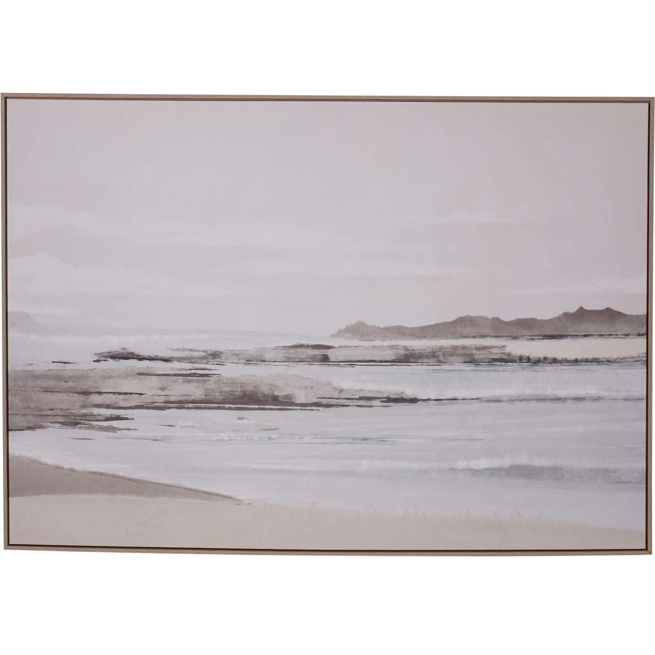 Blurred seascape framed canvas wall art