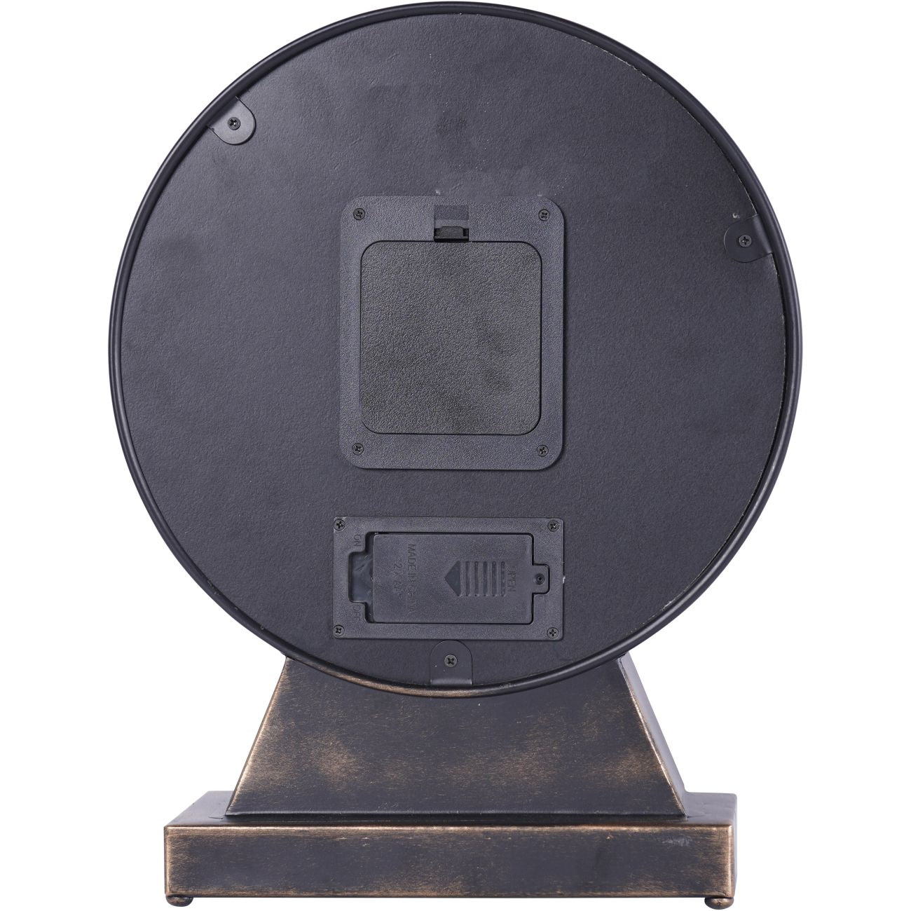Black and Gold Mantel clock with moving cogs