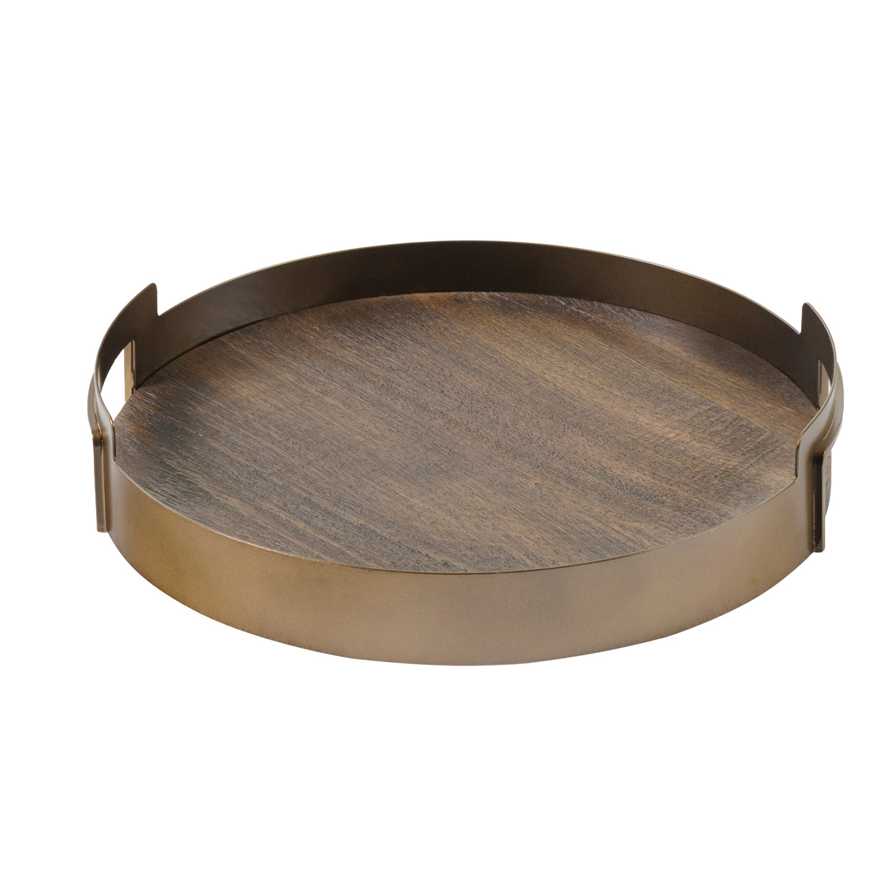 Shibui mango wood & smoked gold tray - medium