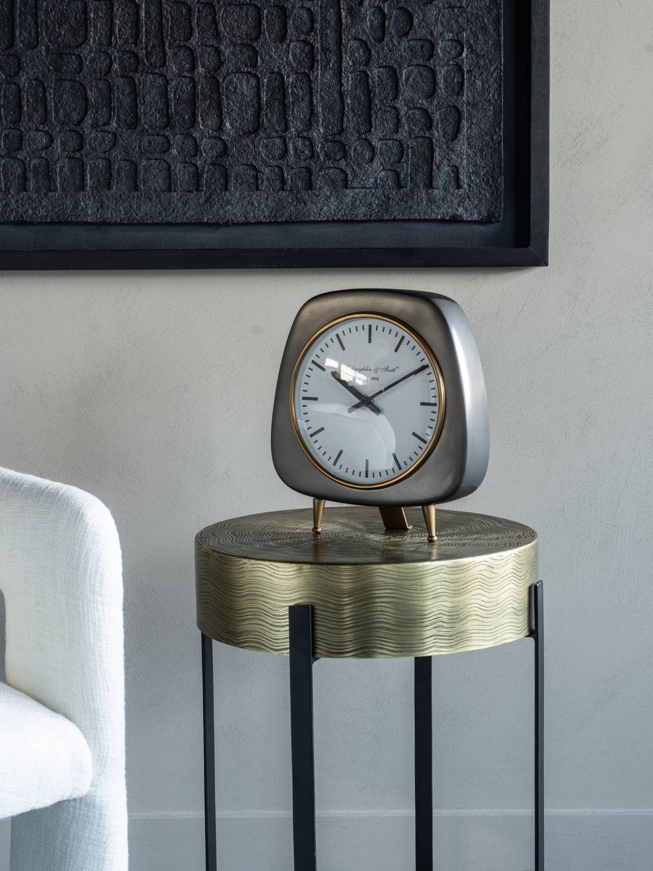 Aluminium Table Clock, Large