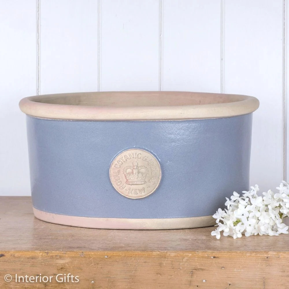 Kew Royal Botanic Gardens Oval Planter - Bluish Grey - Small