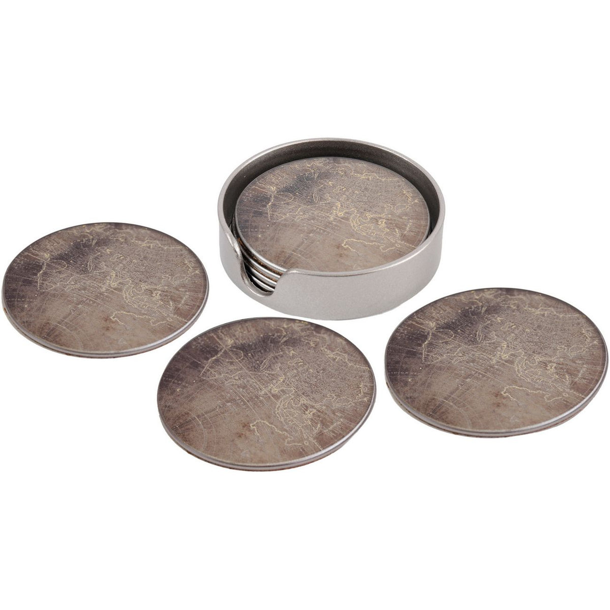 Vienna Antique Gold Atlas Coasters