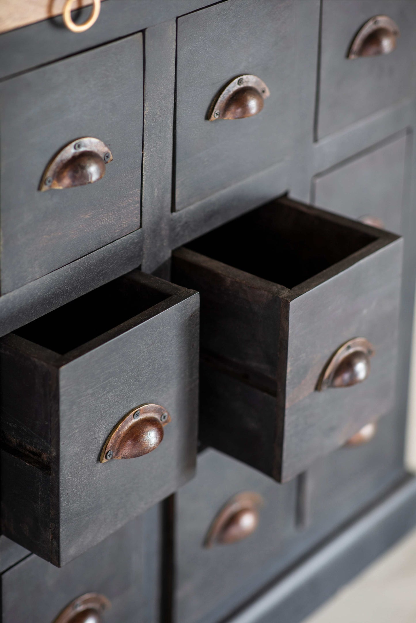 Hoxton II Antique Black Mango 15 Drawer Chest