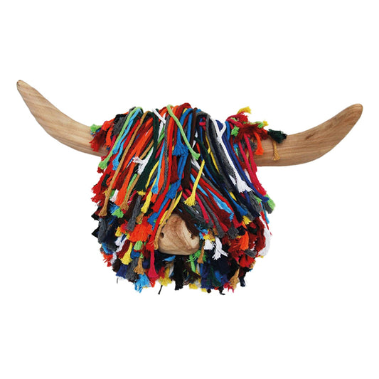 Alisa large wall hanging highland cow head - Seasons Home Interiors