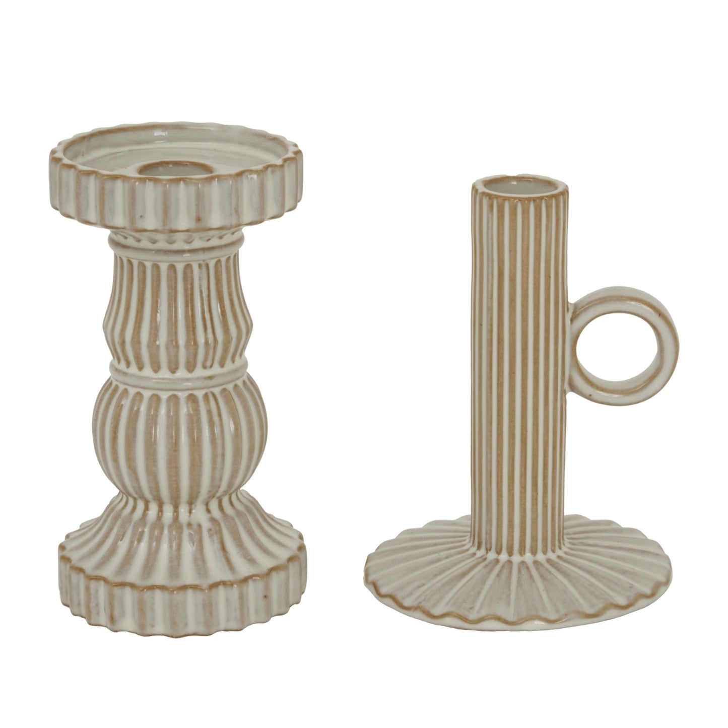 Alora Ceramic Pillar Candle Holder - Seasons Home Interiors