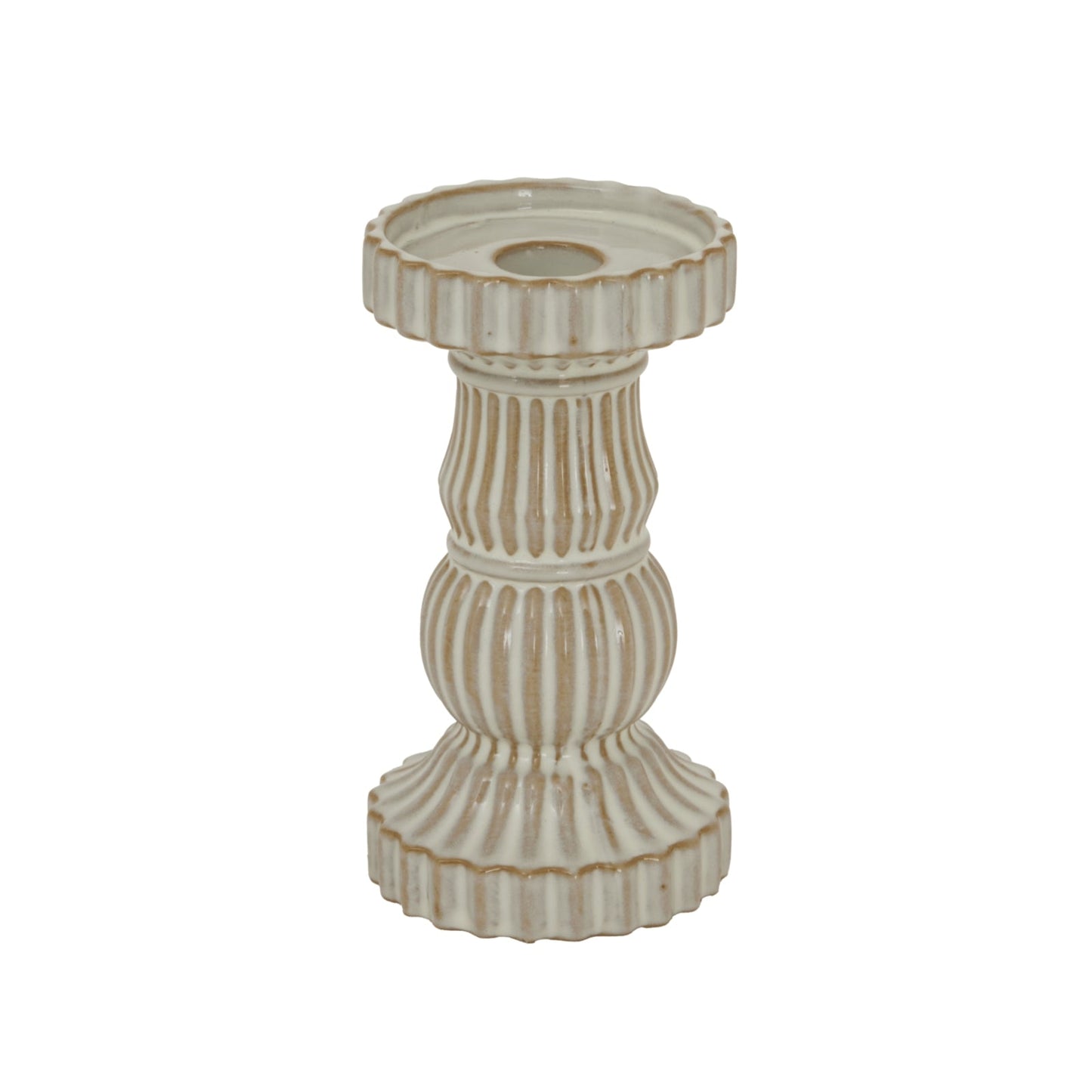 Alora Ceramic Pillar Candle Holder - Seasons Home Interiors