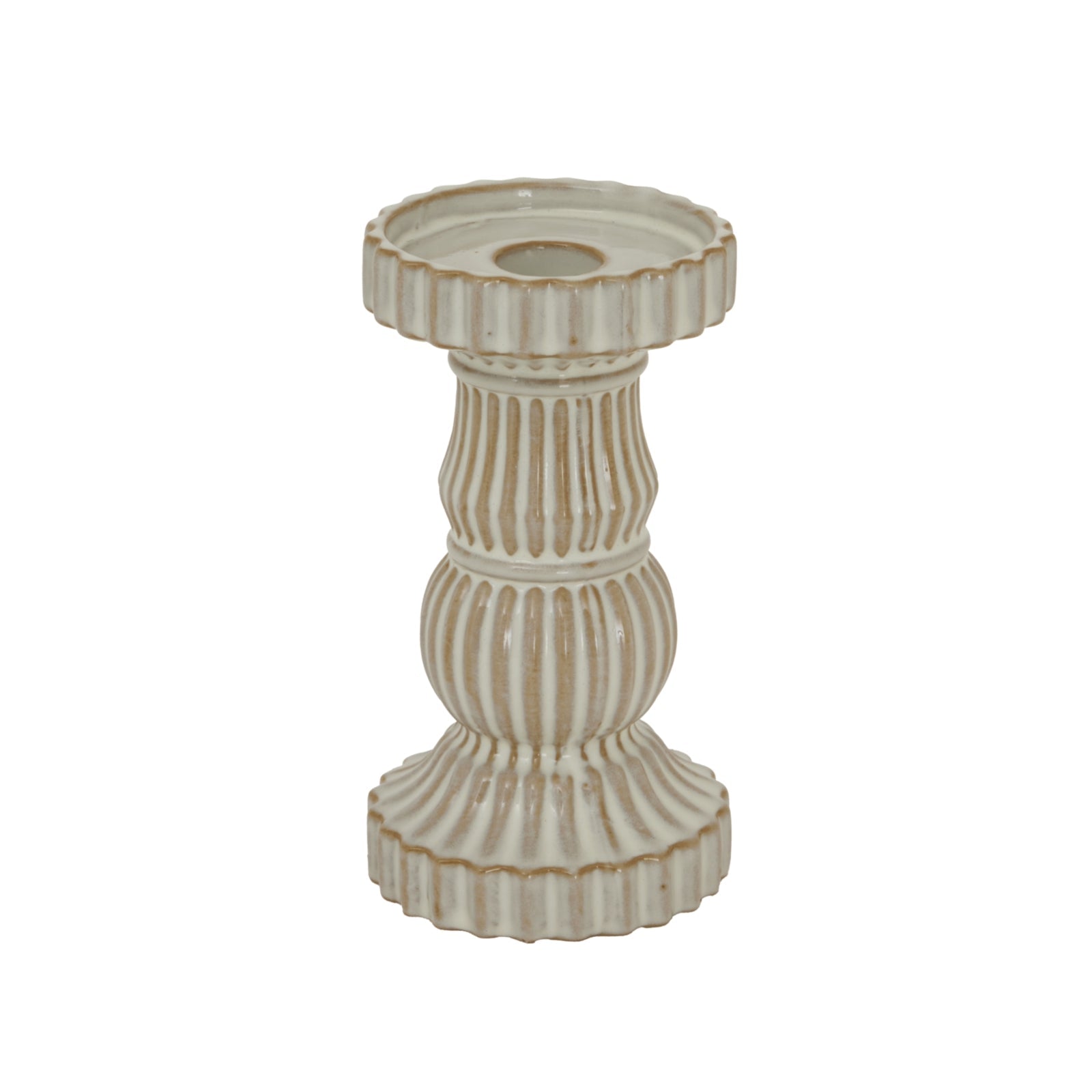 Alora Ceramic Pillar Candle Holder - Seasons Home Interiors