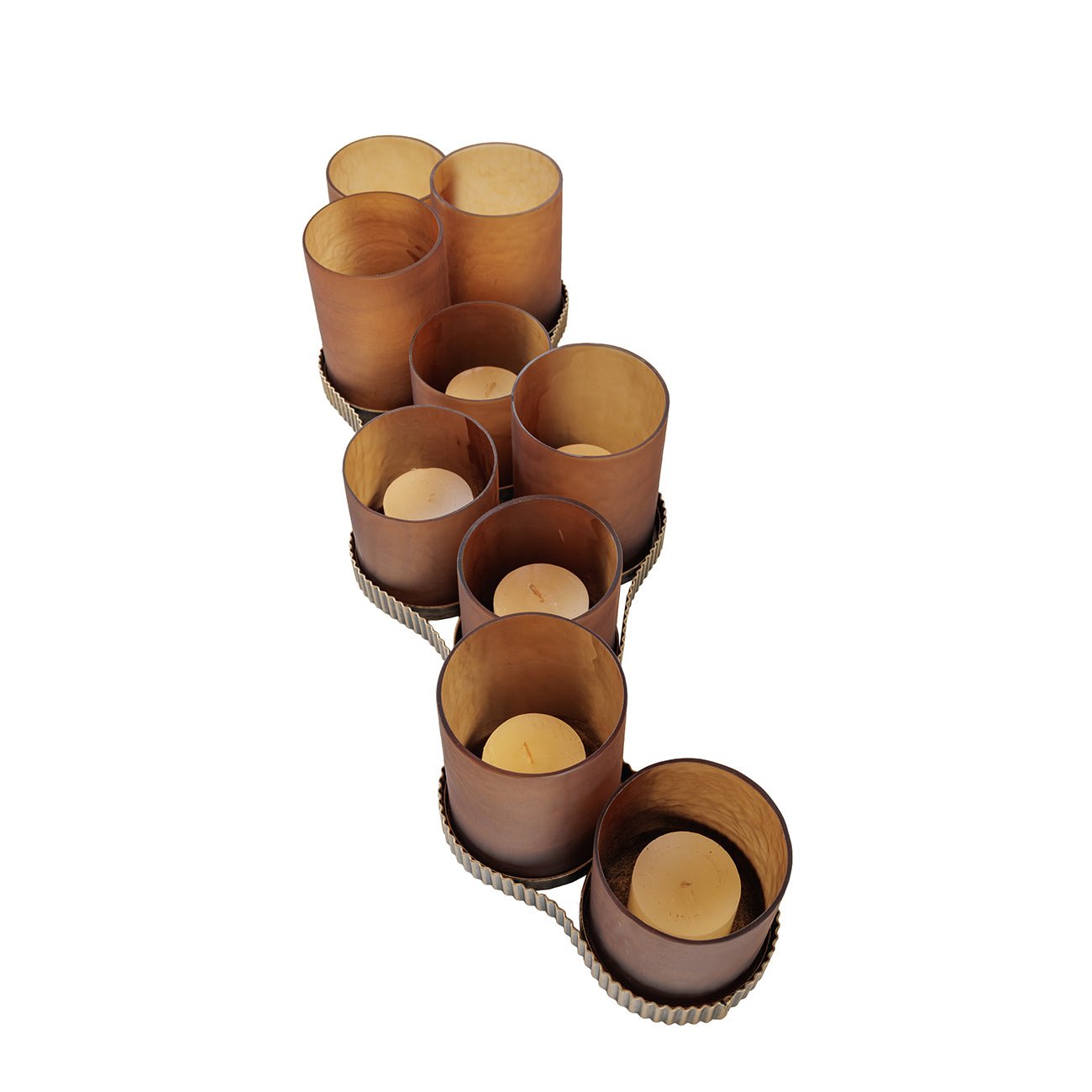 Belvedere Aged Gold Candle Holder - Seasons Home Interiors