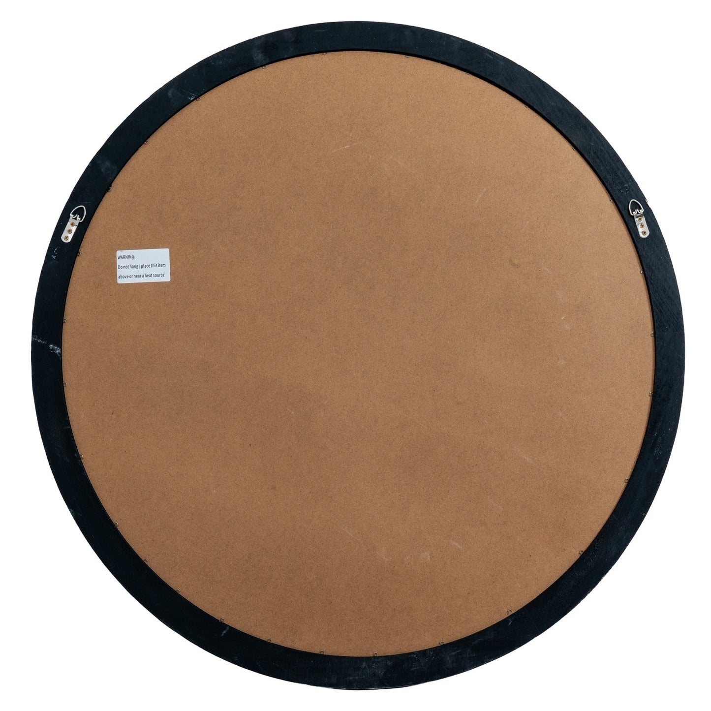 Black Wood Round Window Mirror - Seasons Home Interiors