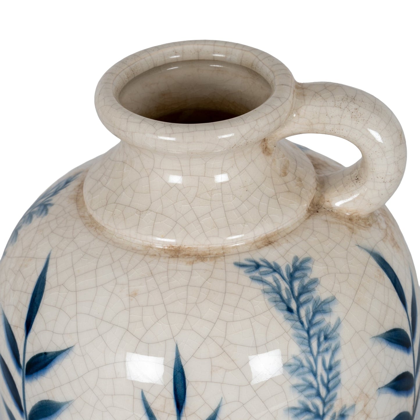 Blue Flora Amphora Jug Vase - Seasons Home Interiors