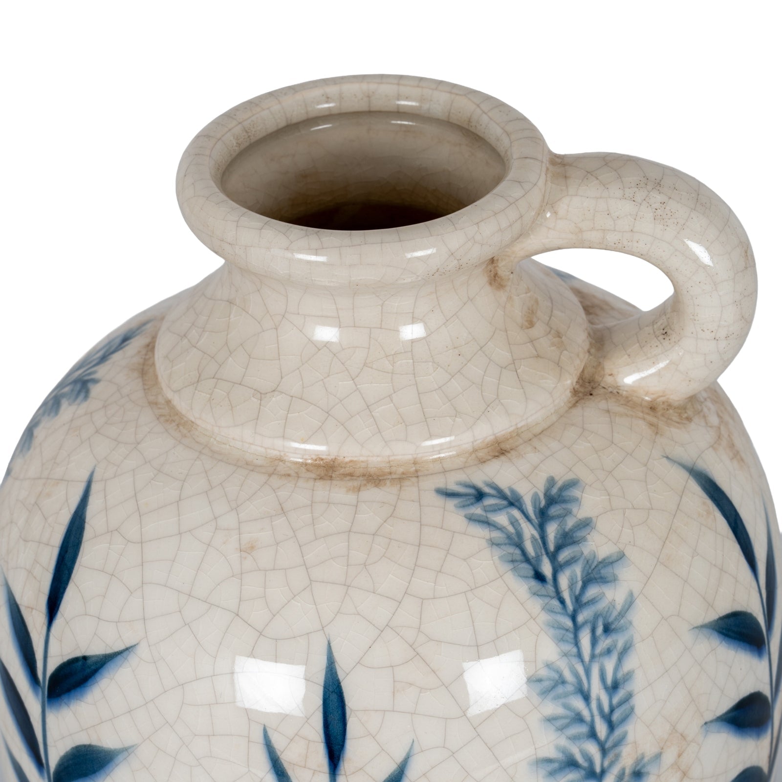 Blue Flora Amphora Jug Vase - Seasons Home Interiors