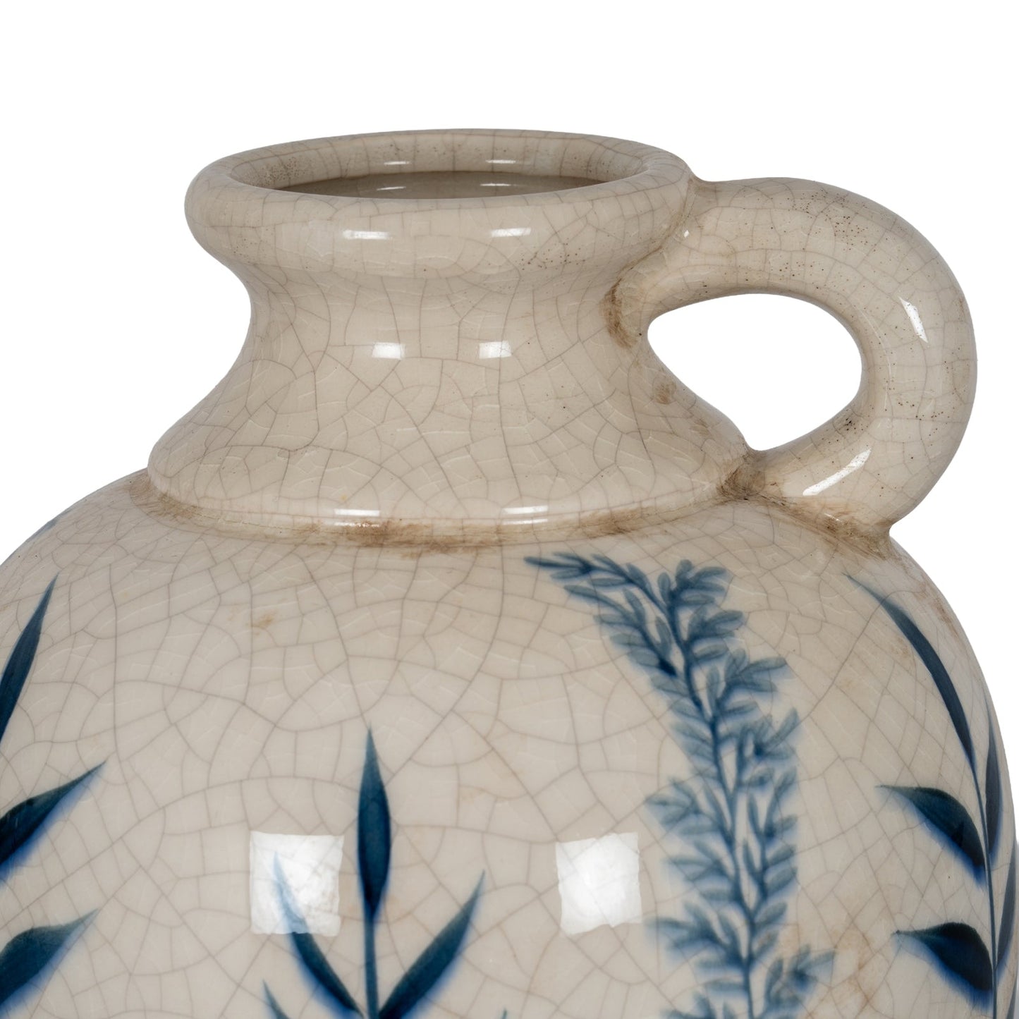 Blue Flora Amphora Jug Vase - Seasons Home Interiors