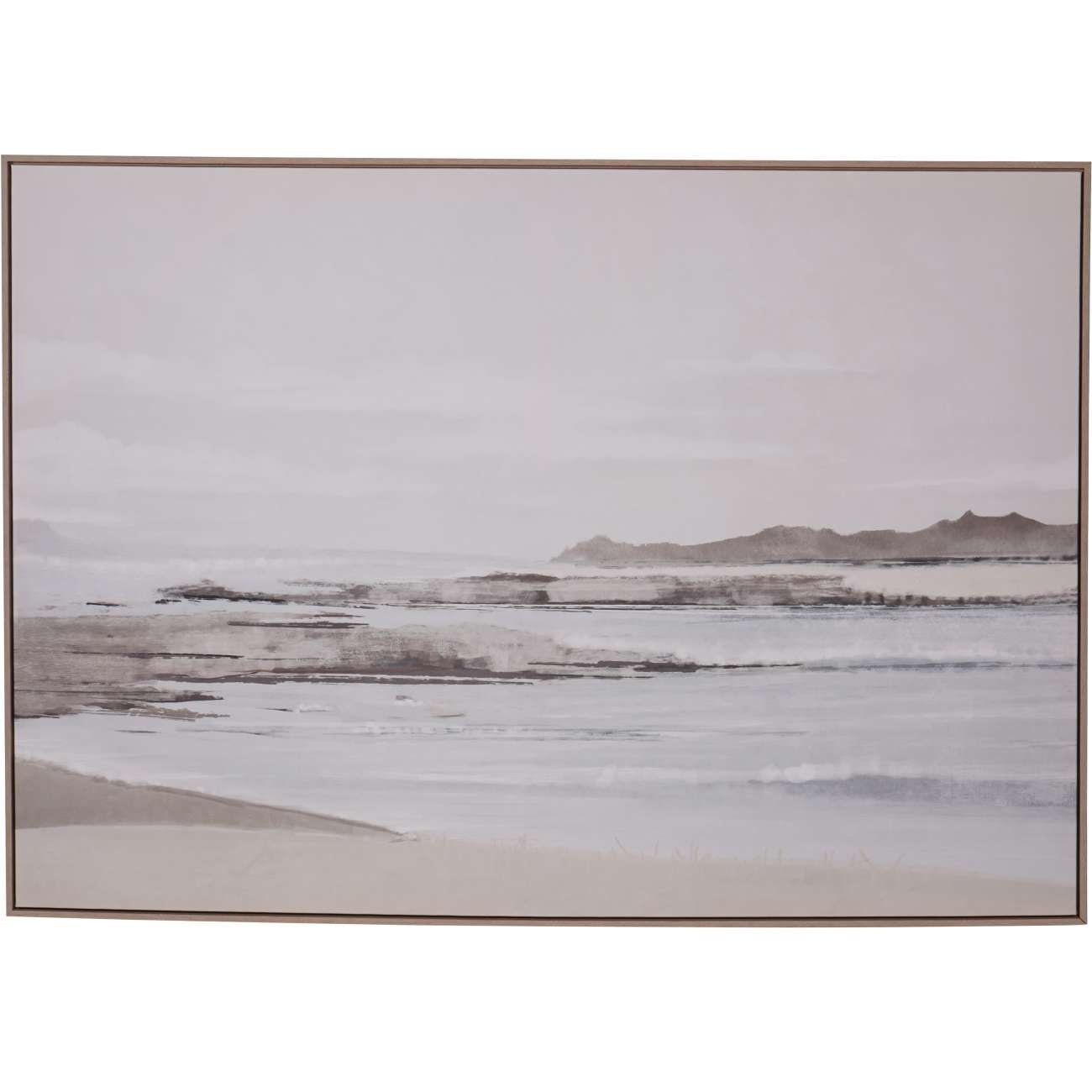 Blurred seascape framed canvas wall art - Seasons Home Interiors