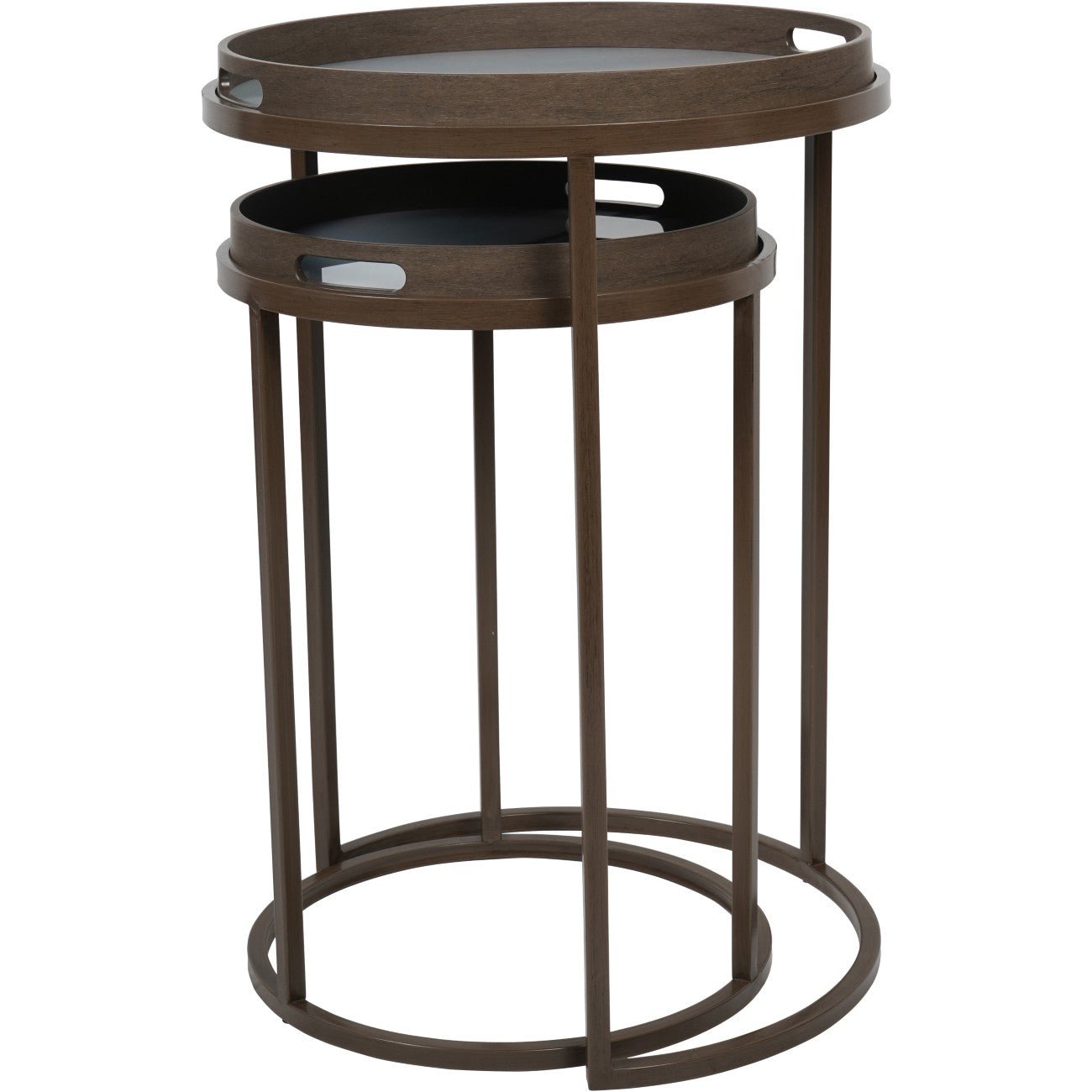 Blurred Seascape Set of 2 Side Tray Tables - Seasons Home Interiors