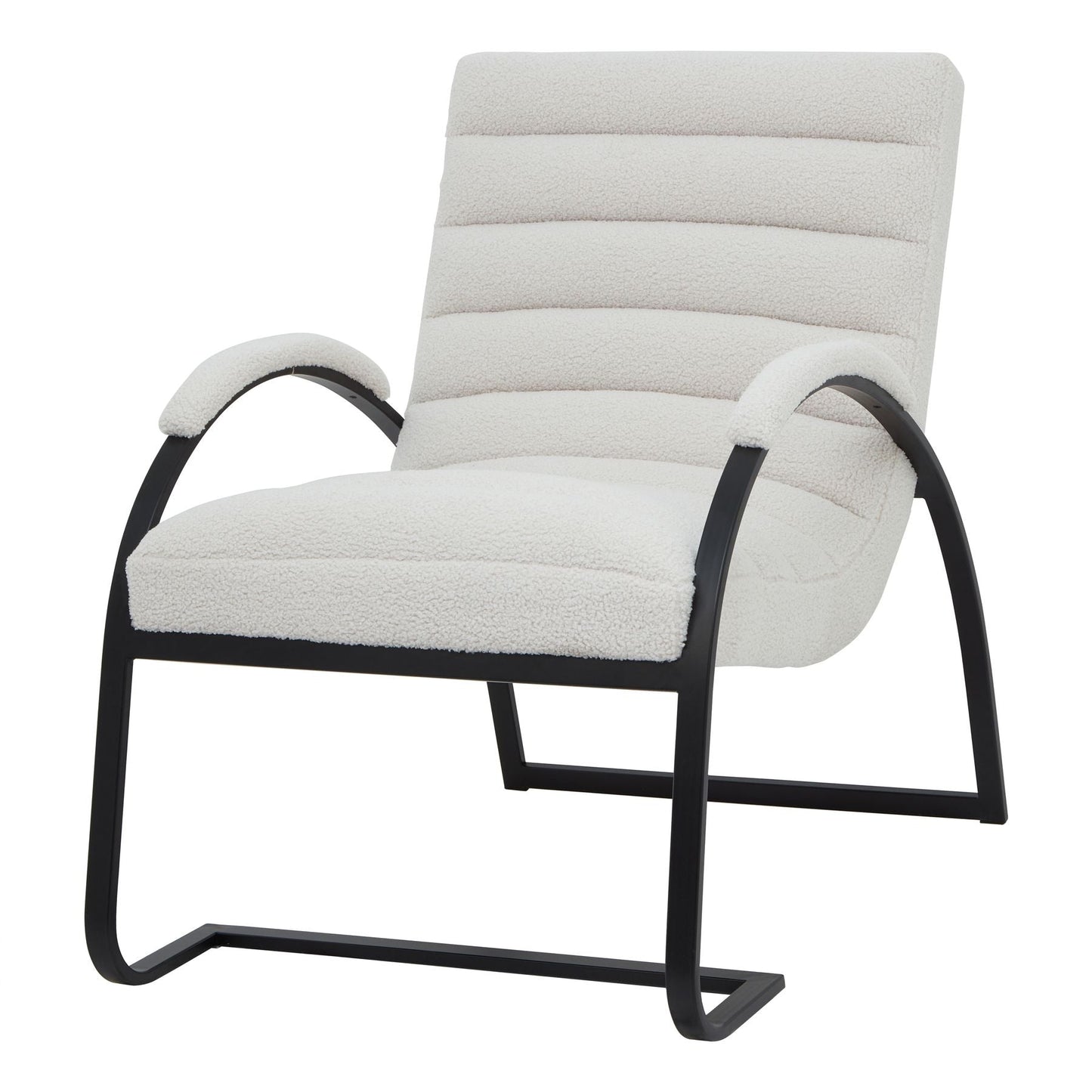 Boucle Ribbed Ark Chair - Seasons Home Interiors