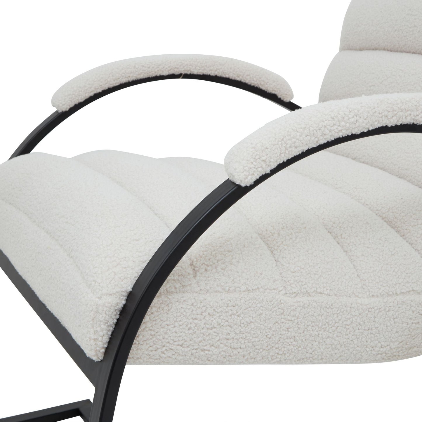 Boucle Ribbed Ark Chair - Seasons Home Interiors