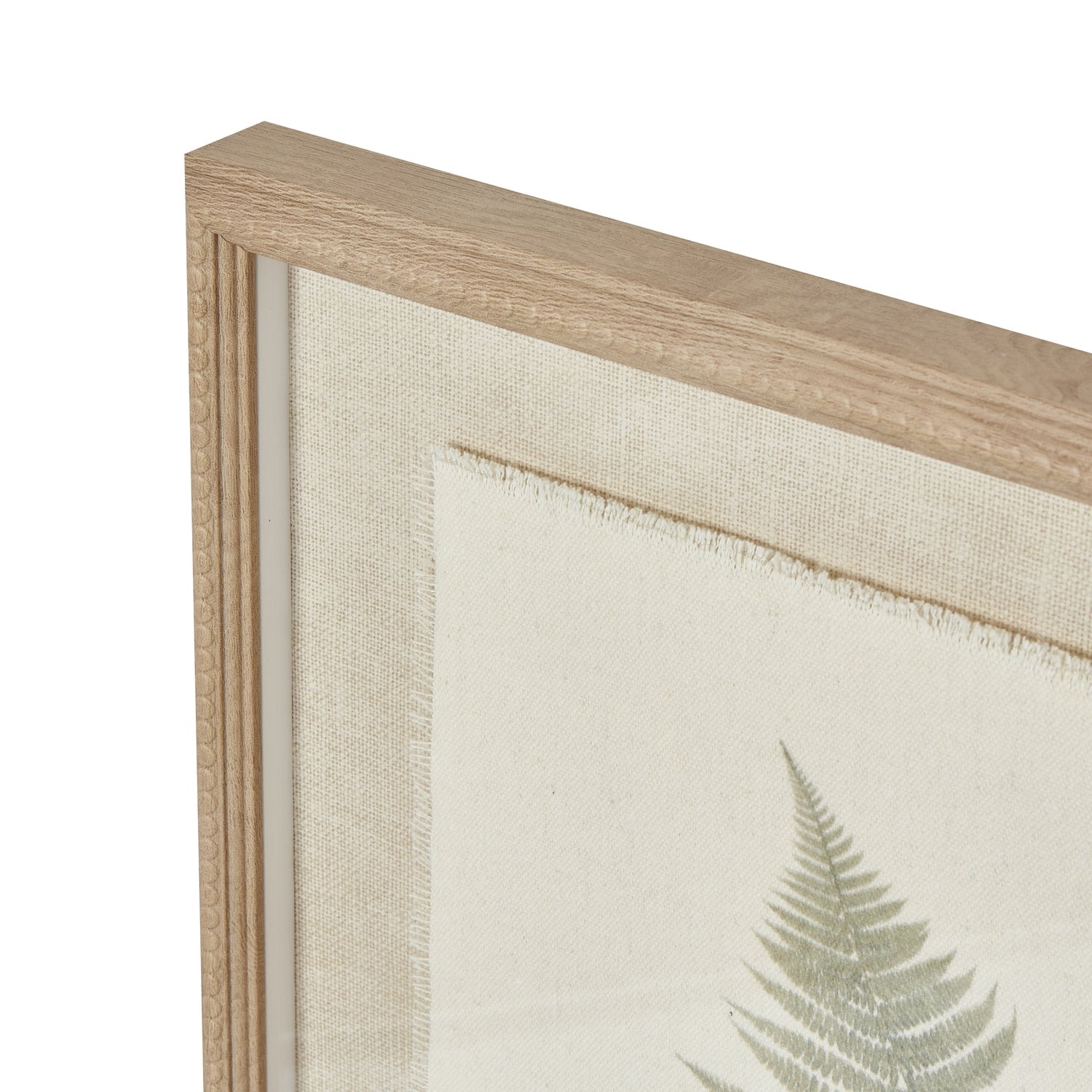 Bracken Art On Texture-Torn Paper With Beaded Frame - Seasons Home Interiors