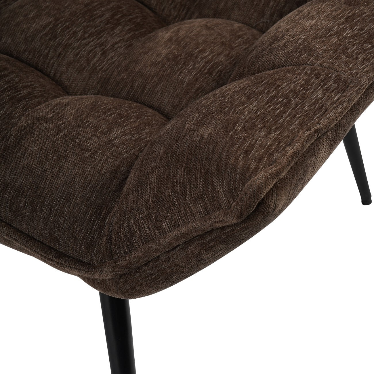 Chrishall Occasional Chair with Footstool in Brown Velour - Seasons Home Interiors