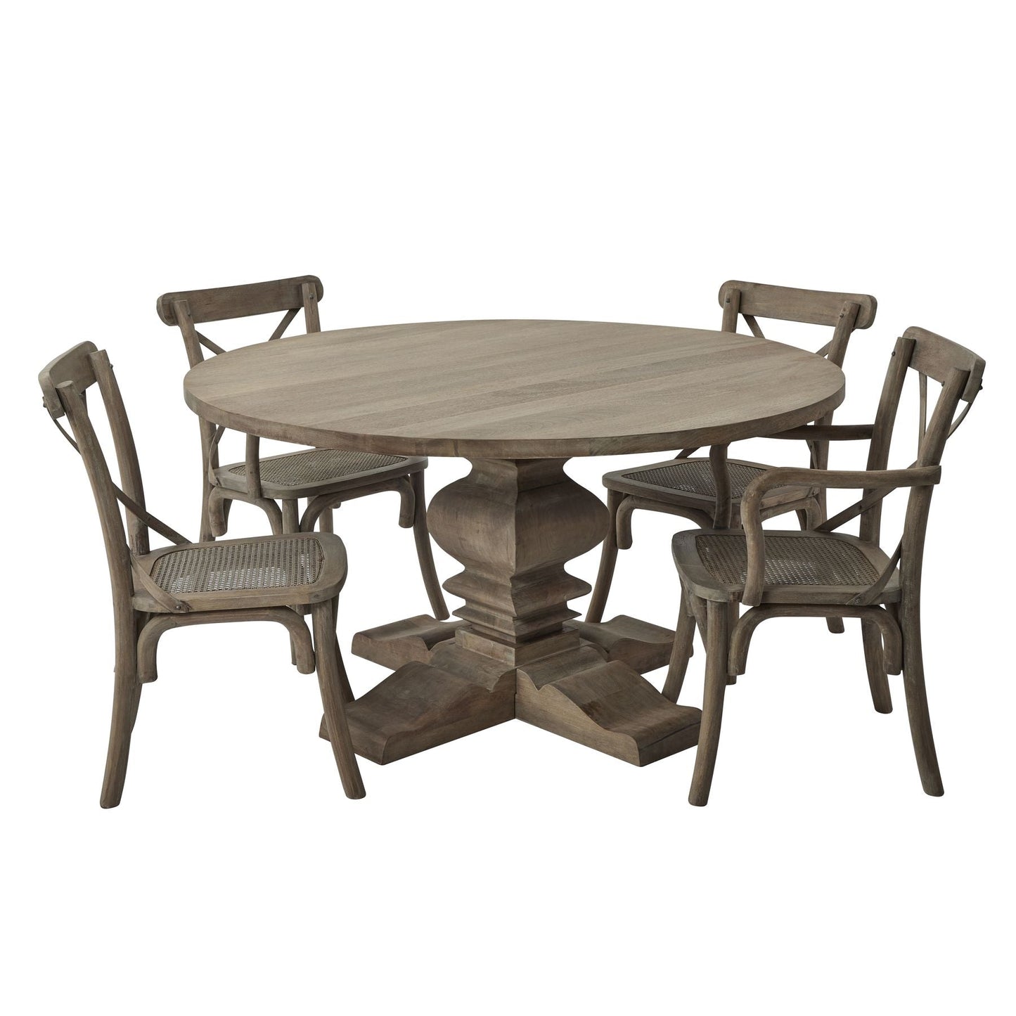 Copgrove Collection Round Pedestal Dining Table - Seasons Home Interiors