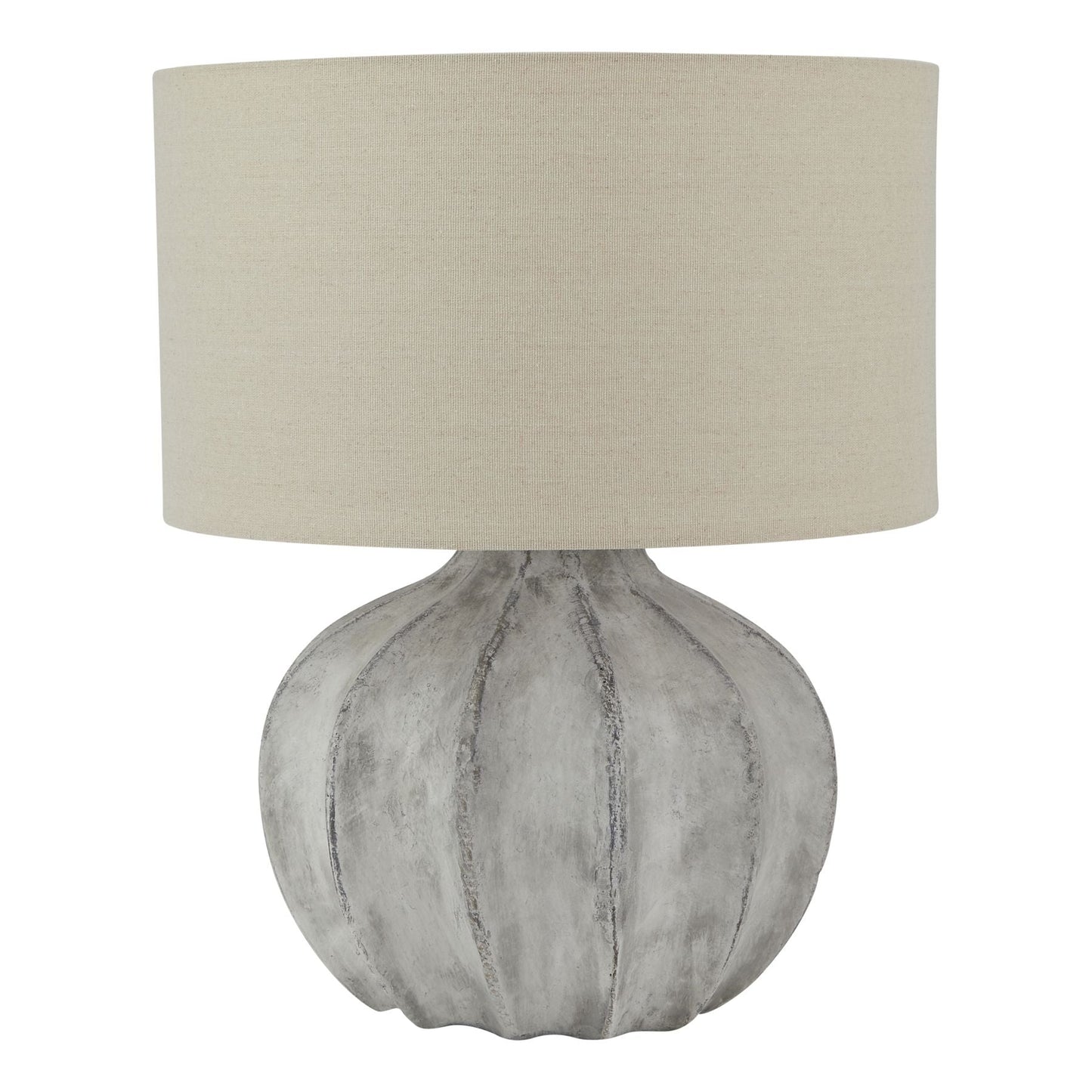 Darcy Antique White Flute Lamp - Seasons Home Interiors