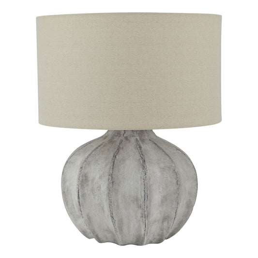 Darcy Antique White Flute Lamp - Seasons Home Interiors