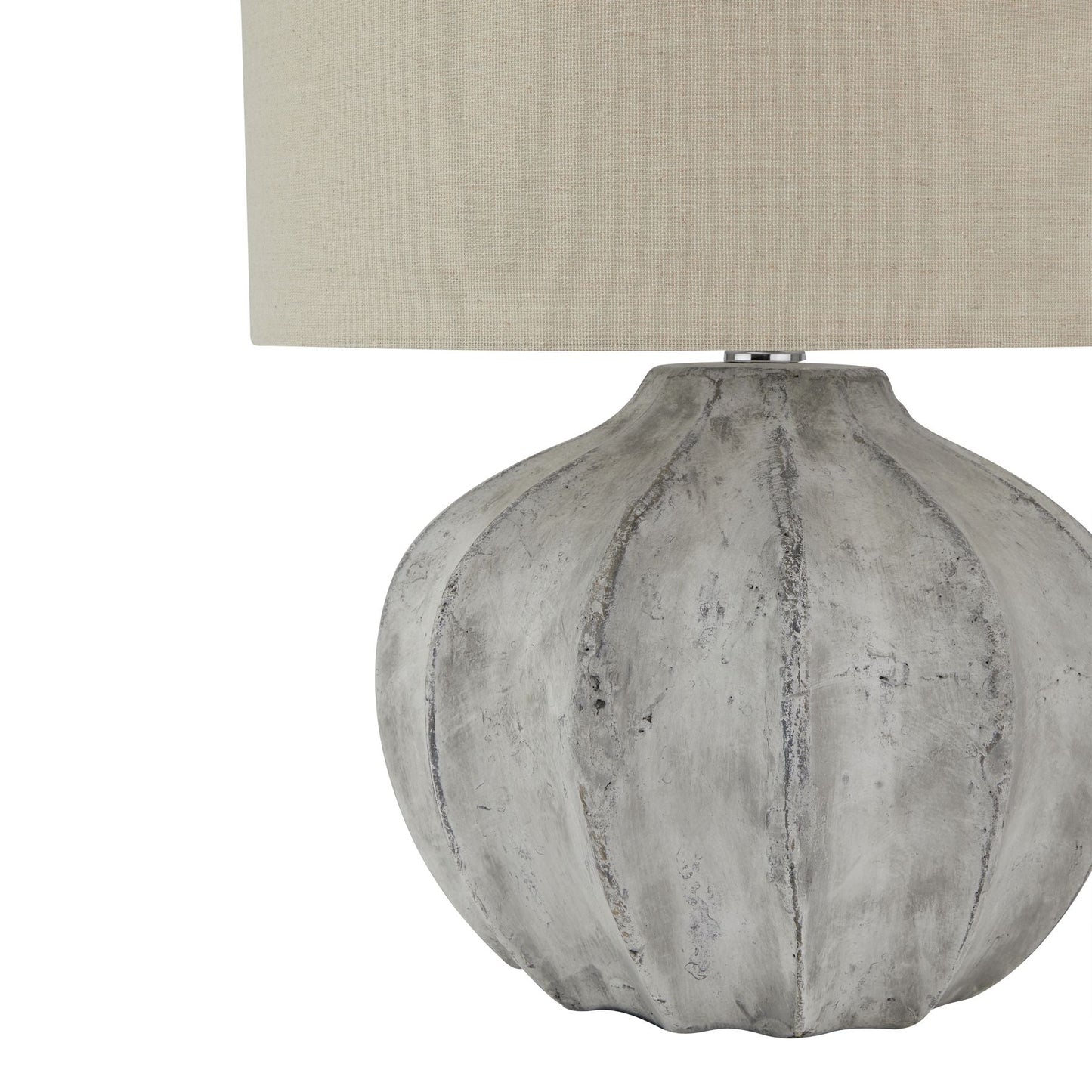 Darcy Antique White Flute Lamp - Seasons Home Interiors