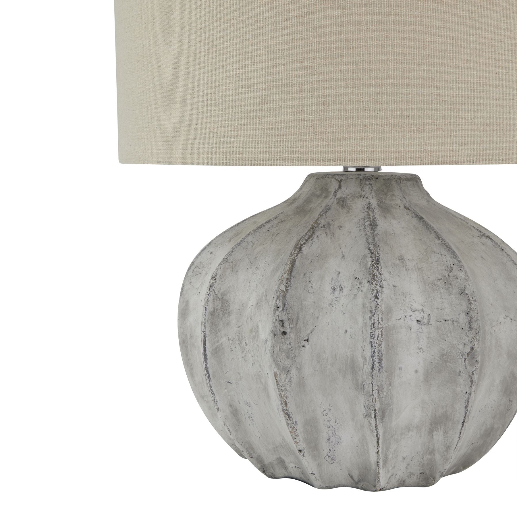 Darcy Antique White Flute Lamp - Seasons Home Interiors