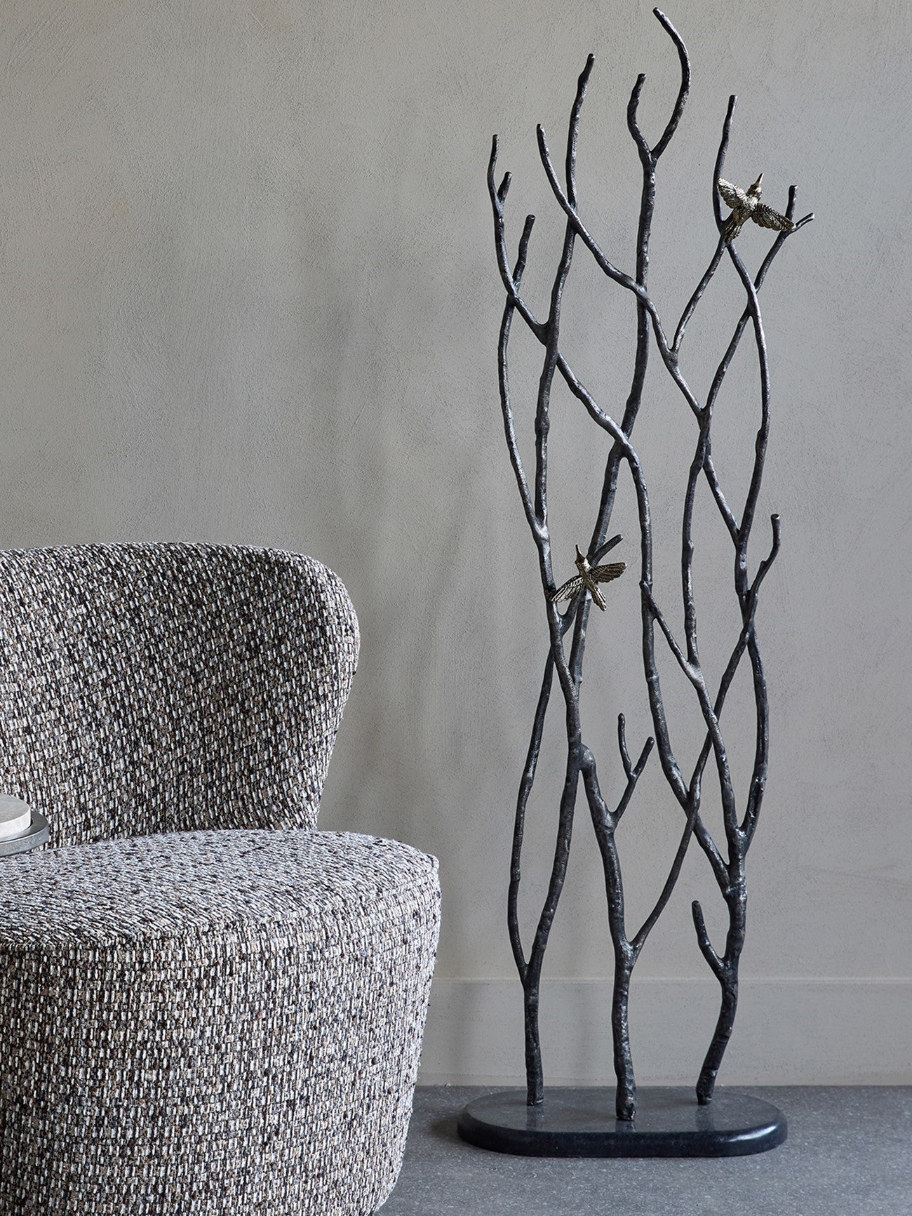 Decorative Screen Sculpture with Branches and Birds - Seasons Home Interiors