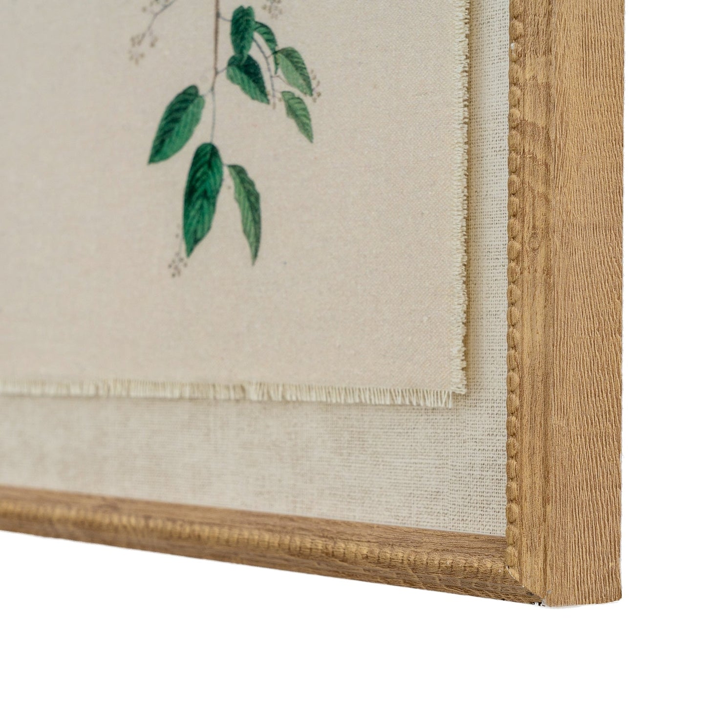 Flora & Fauna Collection Chickadees On Linen In Beaded Frame - Seasons Home Interiors