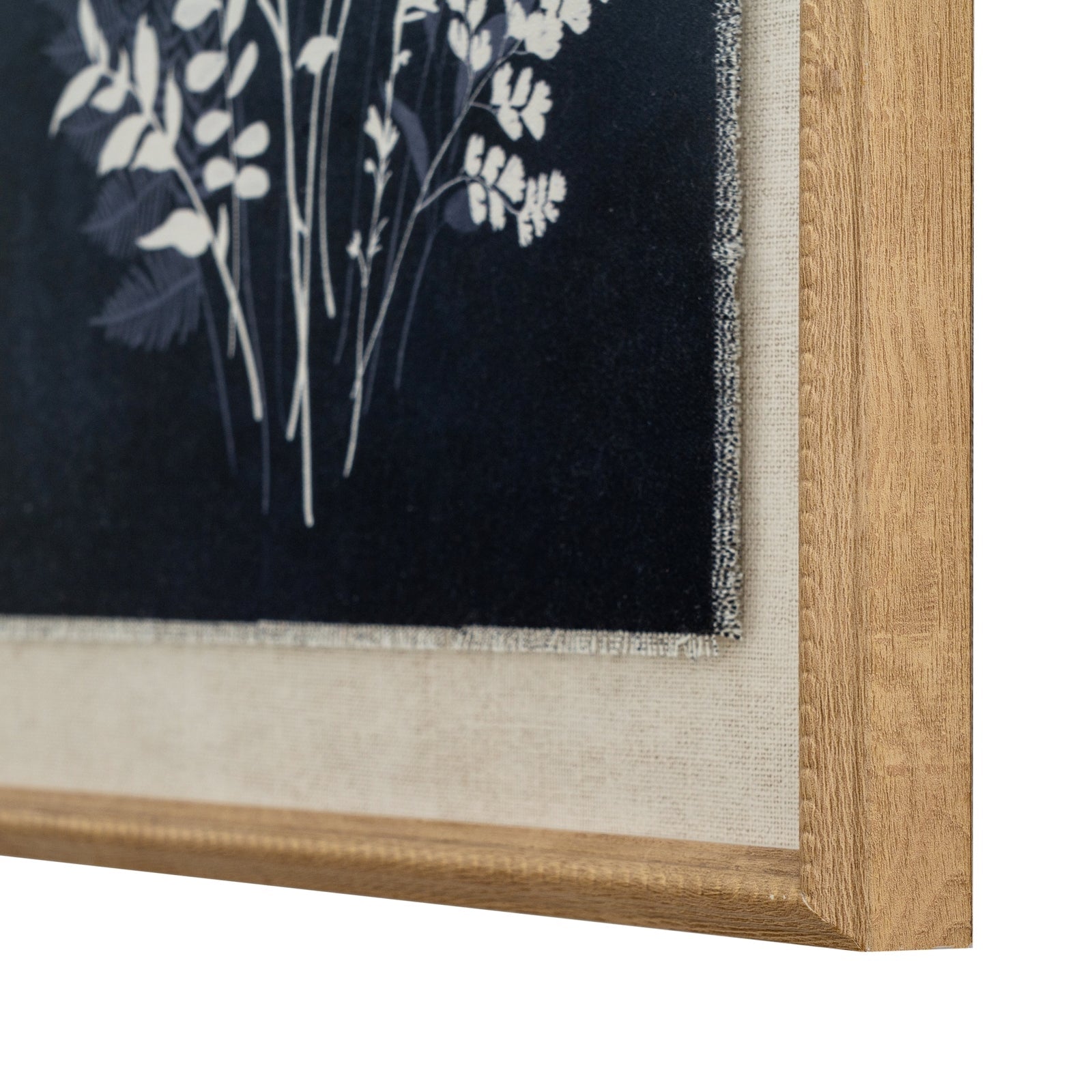 Flora & Fauna Collection Grove On Linen In Beaded Frame - Seasons Home Interiors