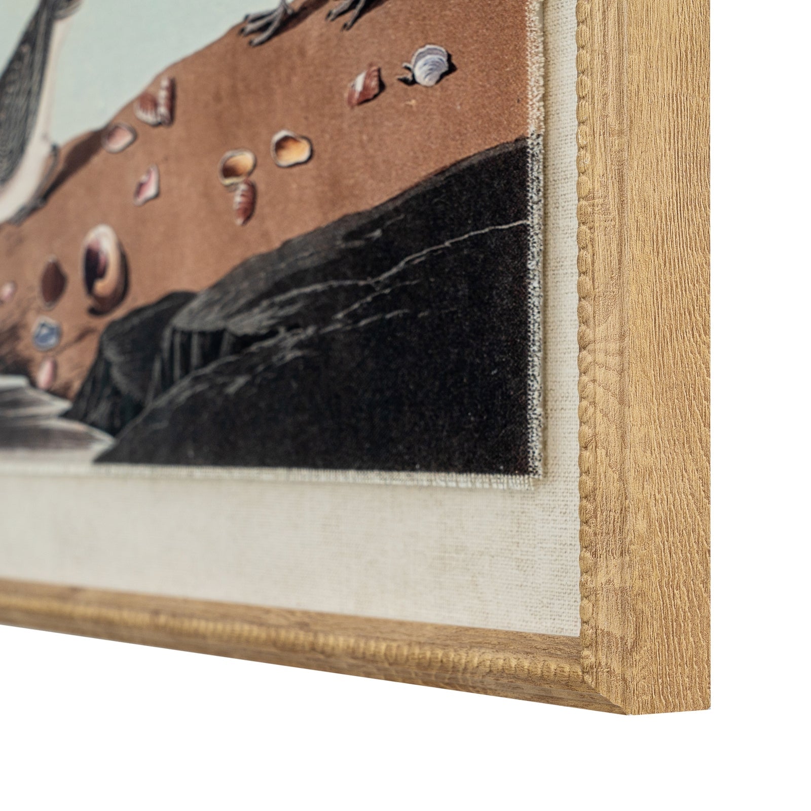 Flora & Fauna Collection Stints On Linen In Beaded Frame - Seasons Home Interiors